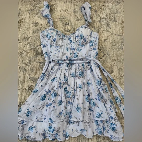 Altar'd State Light Blue Floral Dress - Picture 2 of 9